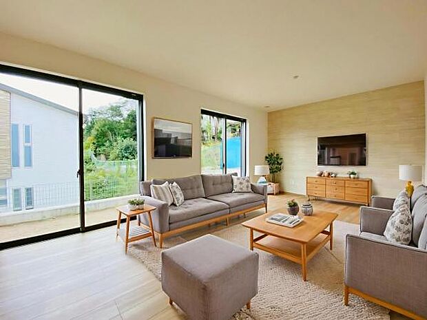 1号棟(2025年11月)撮影 ※本画像はCGで作成しており、実際に家具は置かれておりません。