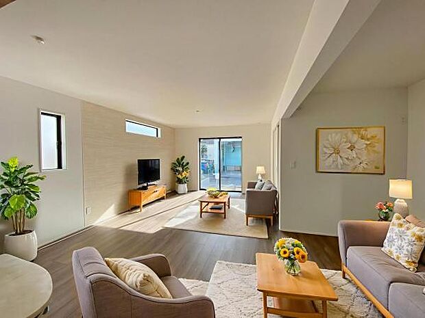 1号棟(2026年1月)撮影 ※本画像はCGで作成しており、実際に家具は置かれておりません。