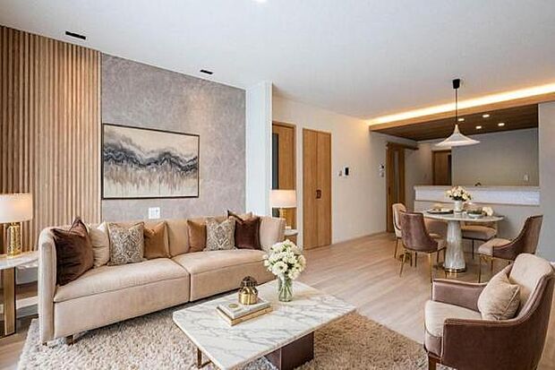 ☆1号棟内観☆ ※本画像はCGで作成しており、実際に家具は置かれておりません。