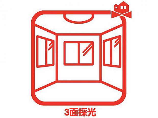 3面採光の明るいリビング☆