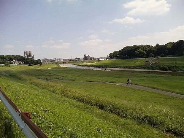 矢田川橋緑地(980m)