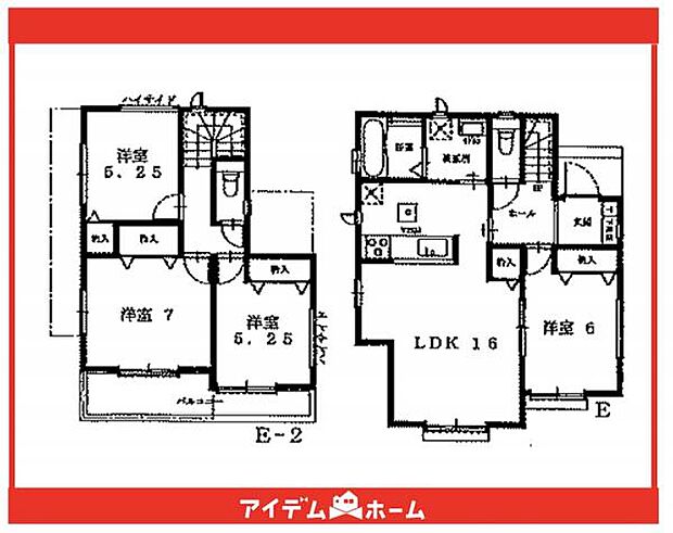 ☆E号棟間取図☆