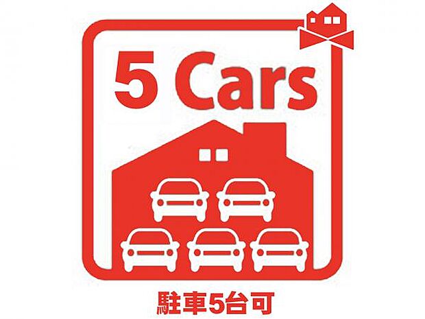 並列駐車5台可能で来客時も便利です☆