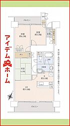 パークシティ上小田井スカイコート 3LDKの間取図画像