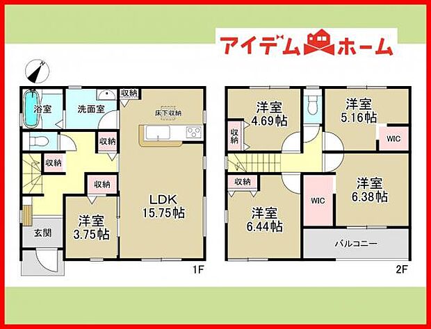 1号棟　間取り図　