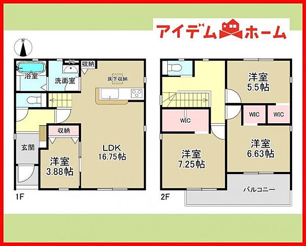1号棟　間取り図　