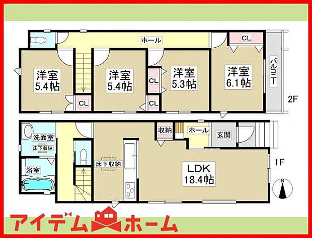 2号棟　間取図