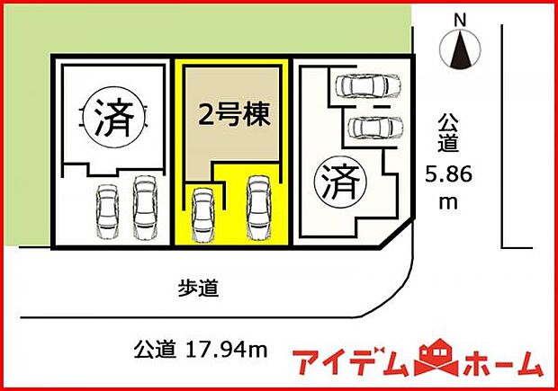 本物件は2号棟です。