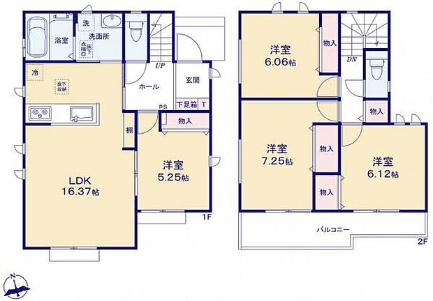 B号棟　間取り図 