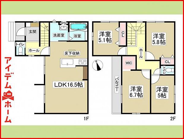1号棟 間取り図