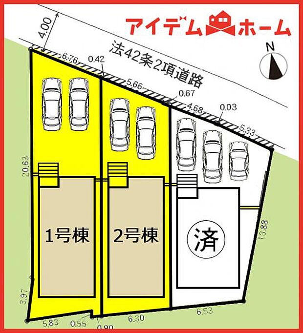 2号棟 配置図