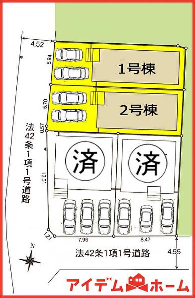 1号棟 配置図
