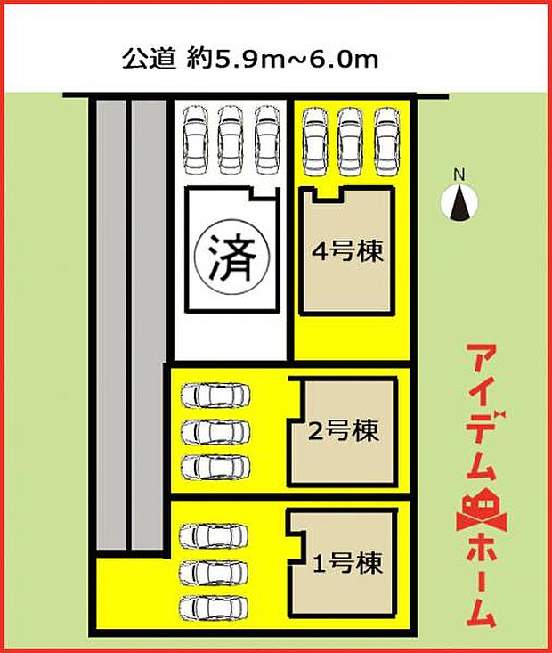 2号棟 配置図