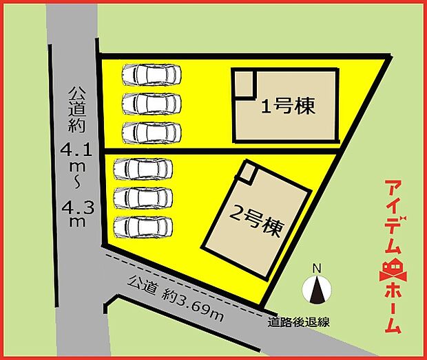 1号棟 配置図