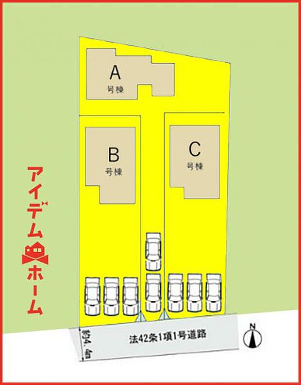 B号棟 配置図