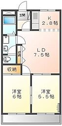 アーマスイズミ2 2LDKの間取図画像