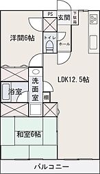 エムズトキオ 2LDKの間取図画像