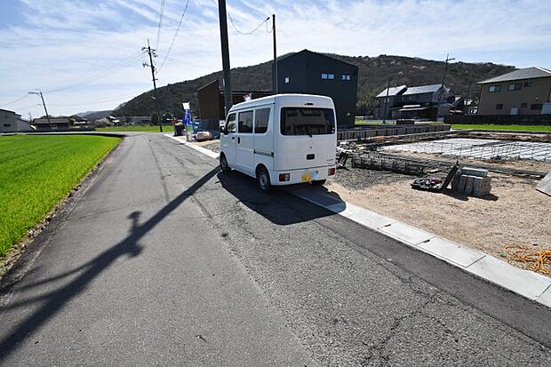 前面道路です。