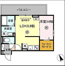 間取図画像 1LDK