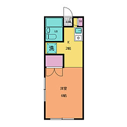 東急池上線 荏原中延駅 徒歩2分の賃貸マンション 1階ワンルームの間取り
