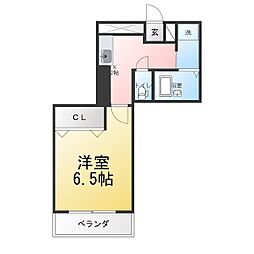 和田ビル 1Kの間取図画像