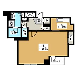 東京メトロ南北線 白金台駅 徒歩7分の賃貸マンション 4階1Kの間取り