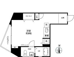 ベルファース東麻布 ワンルームの間取図画像