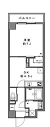 ガーデンテラス南麻布 1Kの間取図画像