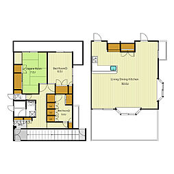 クレドール 2階1LDKの間取り