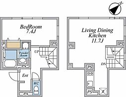 LEGALAND武蔵小山ANNEX 4階1LDKの間取り