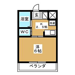 東急池上線 戸越銀座駅 徒歩9分の賃貸マンション 3階1Kの間取り