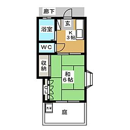 東急目黒線 武蔵小山駅 徒歩6分の賃貸アパート 1階1Kの間取り