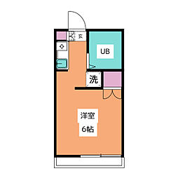 東急東横線 祐天寺駅 徒歩5分の賃貸マンション 1階ワンルームの間取り