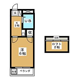 東京メトロ南北線 白金台駅 徒歩7分の賃貸アパート 1階1Kの間取り