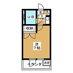 ストークハイム 1Kの間取図画像