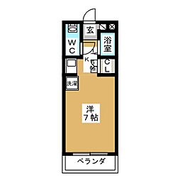 ヒルプラザ ワンルームの間取図画像