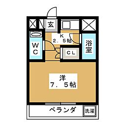 ヒルプラザ ワンルームの間取図画像