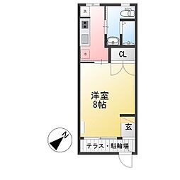 WING 1Kの間取図画像