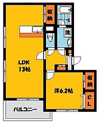 サニースクエア 1LDKの間取図画像
