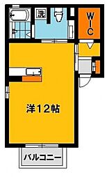 アムール ワンルームの間取図画像