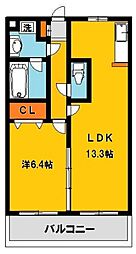 フォレスタ 1LDKの間取図画像