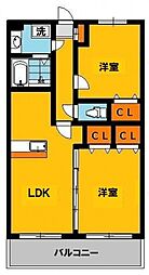 Y&Mファーストステージ 2DKの間取図画像