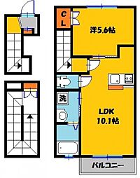グランフロント大和 1LDKの間取図画像