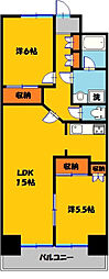 ローズ・コアコート 2LDKの間取図画像