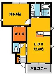 ブラウンコートA 1LDKの間取図画像