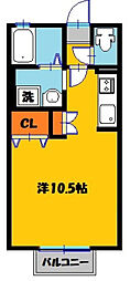 イノセントワールド五番館 ワンルームの間取図画像