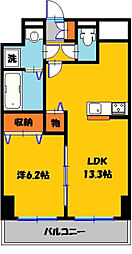 アマルフィーノ 1LDKの間取図画像