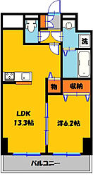 アマルフィーノ 1LDKの間取図画像