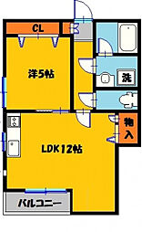 フォーナイン 1LDKの間取図画像