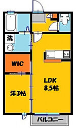 グリーンハウス 1LDKの間取図画像